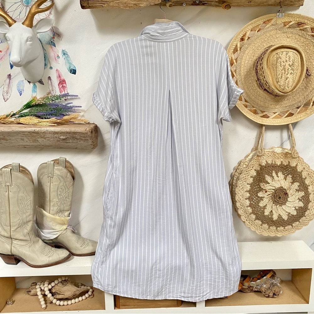 Comfy stripe Market summer boho dress w resort vacay cruise vibe - Picture 9 of 10